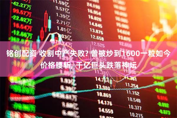 铭创配资 收割中产失败? 曾被炒到1600一粒如今价格腰斩, 千亿巨头跌落神坛