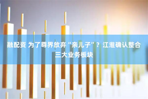 融配资 为了尊界放弃“亲儿子”？江淮确认整合三大业务板块